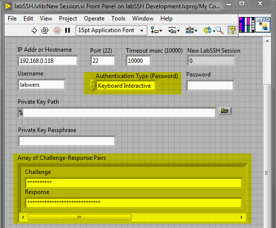 LabSSH New Session with Keyboard-Interactive Authentication Highlighted