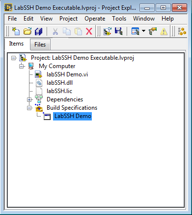 LabSSH Demo Executable Project